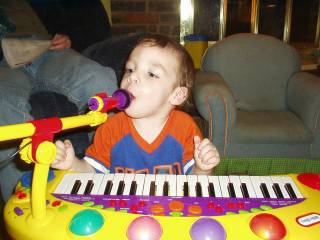 Colton sings for his fans